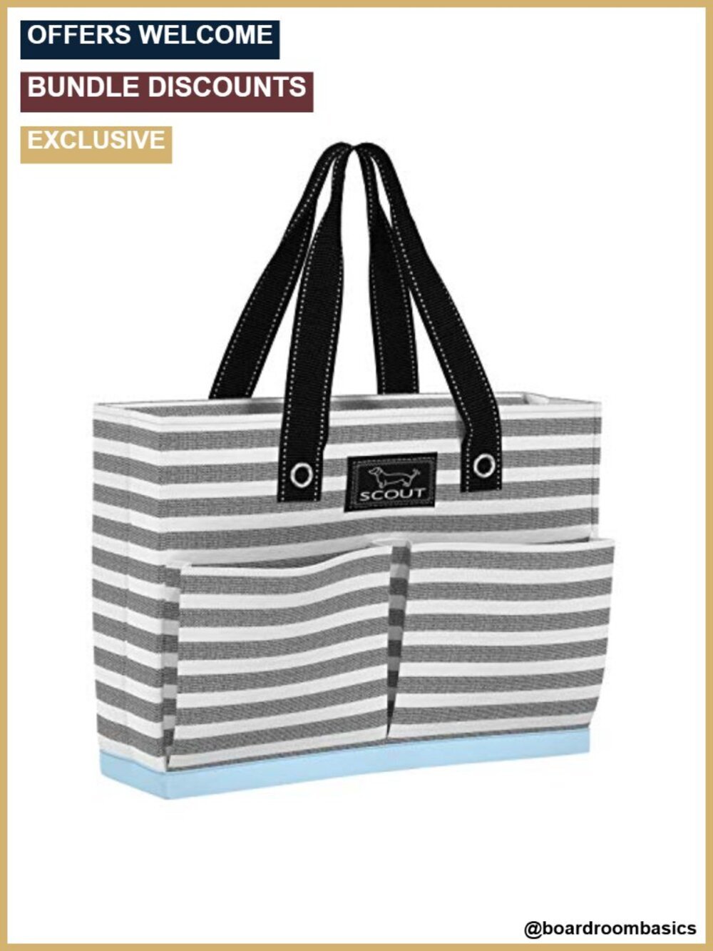 Multi-Use Tote Bag with 5 Pockets, Breakaway Zipper, Lightweight and